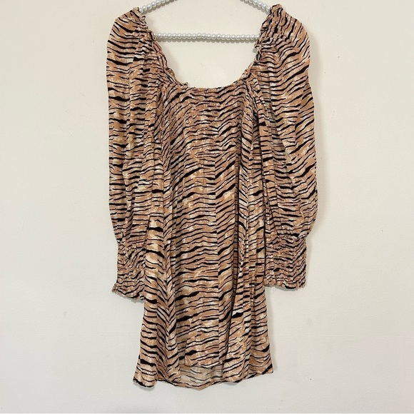 Faithful the Brand Ira Tiger Print Mini Dress SIZE 6 - Picture 6 of 7